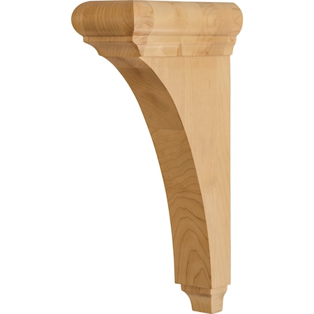 Hardware Resources 3" Wx6-1/2"Dx12"H Cherry Minimal Bullnose Cap Corbel COR39-CH